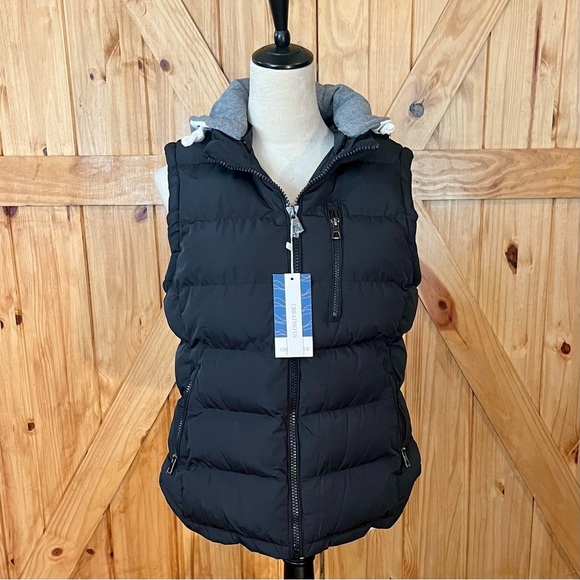 Creatmo US Black Quilted Puffer Vest with High Collar - Picture 1 of 11